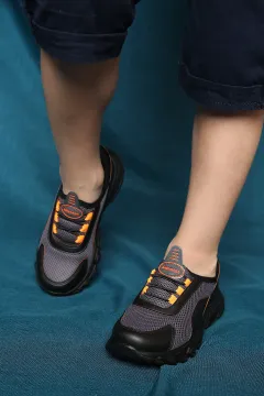 Anoraklı Çocuk Spor Ayakkabı Fümeoranj