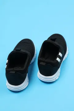Anoraklı Çocuk Spor Ayakkabı Siyah Kamuflaj