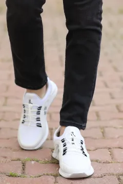 Anoraklı Erkek Spor Ayakkabı Beyaz
