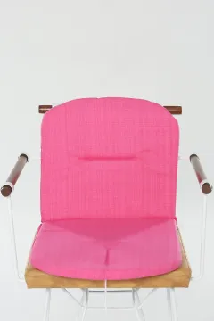Arkalıklı Sandalye Minderi Fuşya