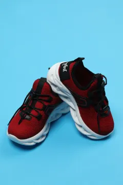Bağcıklı Çocuk Spor Ayakkabı Kırmızı
