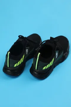 Bağcıklı Çocuk Spor Ayakkabı Siyahyeşil