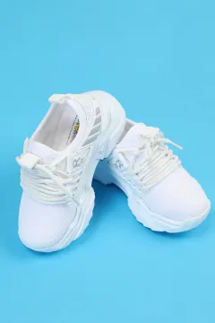 Bağcıklı Çocuk Spor Ayakkabı Beyaz