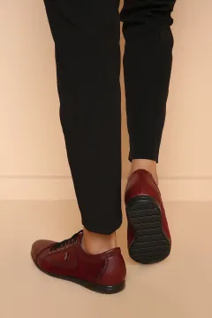 Bağcıklı Erkek Ayakkabı Bordo