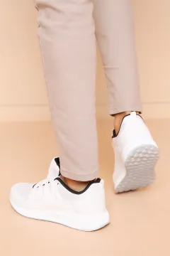 Bağcıklı Erkek Spor Ayakkabı Beyaz