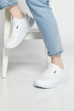 Bağcıklı Kadın Günlük Spor Ayakkabı Beyaz