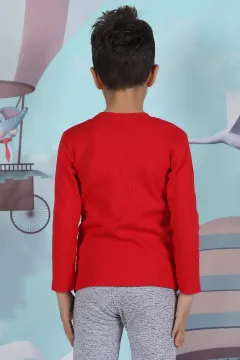 Baskılı Erkek Çocuk Sweatshirt A.kırmızı
