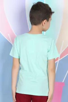 Erkek Çoçuk Baskılı T-shirt Mint