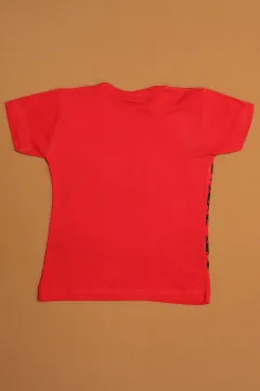 Baskılı Erkek Çocuk T-shirt Kırmızı
