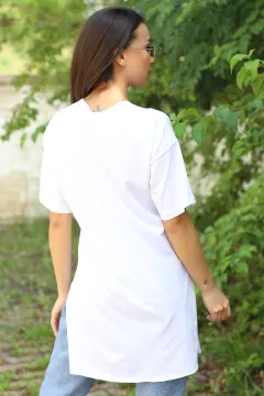 Baskılı T-shirt Beyaz