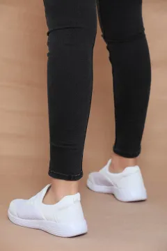 Kadın Anaroklu Aqua Yazlık Rahat Günlük Spor Ayakkabı Beyaz