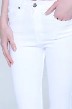 Cepli Pantolon Beyaz