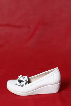 Çiçekli Çocuk Ayakkabı Beyaz