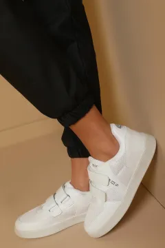 Cırtlı Kadın Spor Ayakkabı Beyaz