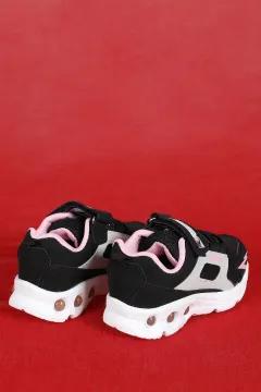 Cırtlı Kız Çocuk Spor Ayakkabı Siyahpembe