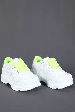 Cırtlı Kız Çocuk Spor Ayakkabı Beyazyeşil