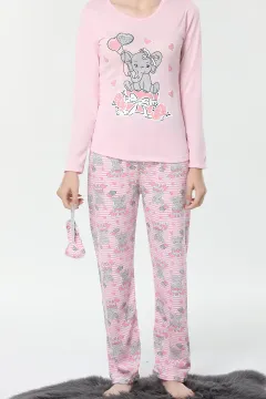 Desenli Pijama Takımı Açıkpempe