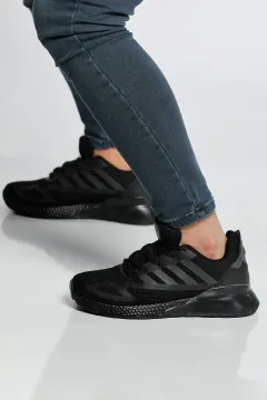 Erkek Bağcıklı Anaroklu Spor Ayakkabı Siyah