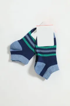 Erkek Çocuk İkili Patik Çorap Lacivert