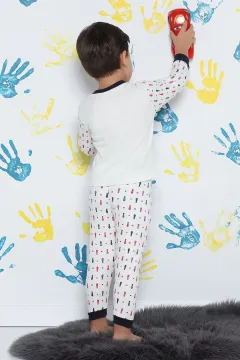 Erkek Çocuk Pijama Takımı Lacivertsaksmavisi