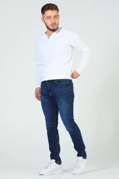 Erkek Jeans Pantolon Lacivert