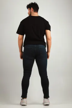 Erkek Likralı Slim Fit Jeans Pantolon Lacivert