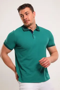 Erkek Polo Yaka Likralı Tshirt Yeşil