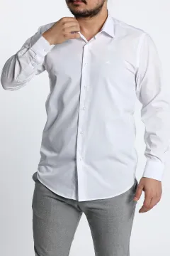 Erkek Slimfit Gömlek Beyaz