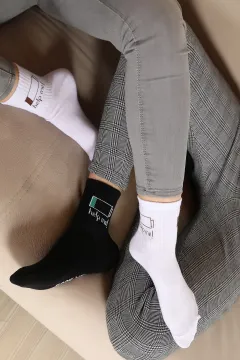 Fk Mood Help Me Unısex Çorap (36-40) Beyaz