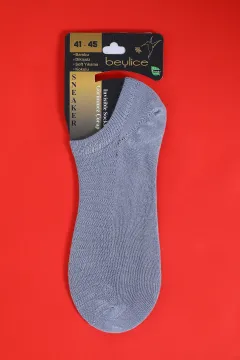 Beylice Erkek Bambu Görünmez (sneaker) Spor Ayakkabı Çorabı (41-45 Uyumludur) Gri