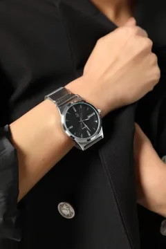 Hasır Mıknatıslı Unisex Kol Saati Gümüş