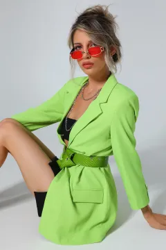Kadın Astarlı Blazer Ceket Fıstık Yeşili