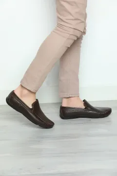 Erkek Ayakkabı Kahve Desenli