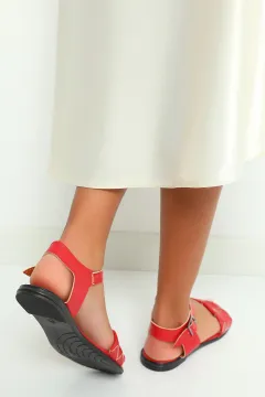Bilek Kemerli Kadın Sandalet Kırmızı