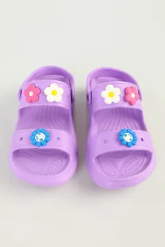 Kız Çocuk Günlük Rahat Sandalet Terlik Lila
