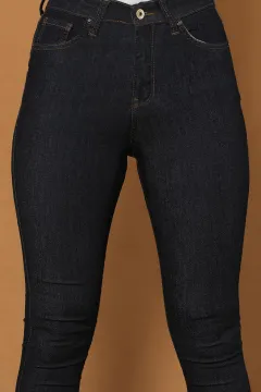 Likralı Slim Kadın Jean Pantolon Füme