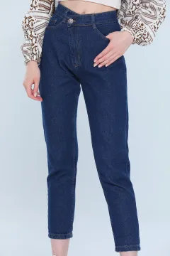 Kadın Ekstra Yüksek Bel Jean Pantolon Mavi