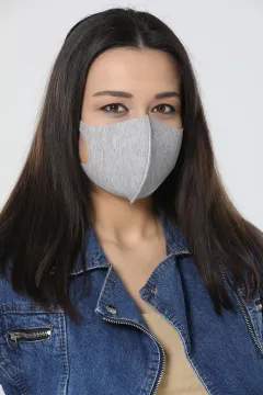 Nano Yıkanabilir Filtreli Bayan Maske Gri