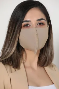 Nano Yıkanabilir Filtreli Maske Bej