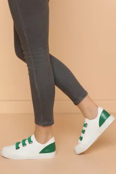 Ön Lastikli Kadın Spor Ayakkabı Beyazyeşil