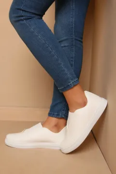 Ön Lastikli Kadın Spor Ayakkabı Beyaz