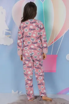 Polar Kız Çocuk Pijama Takımı Pudra