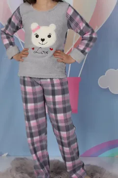 Polar Kız Çocuk Pijama Takımı Gri