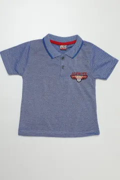 Polo Yaka Erkek Çocuk T-shirt İndigo