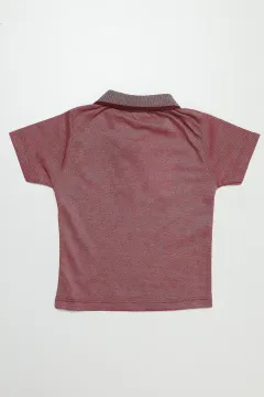 Polo Yaka Erkek Çocuk T-shirt Bordo