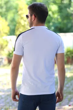 Polo Yaka Erkek T-shirt Beyaz