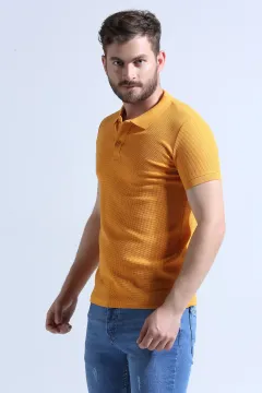 Polo Yaka Erkek T-shirt Hardal