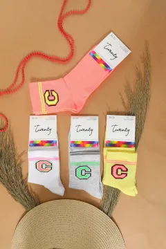 Twenty Kadın 4lü Çorap Renkli