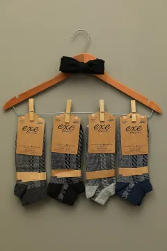 Ünlü Erkek 4 Lü Patik Çorap (41-44 Numara Uyumludur) Renkli