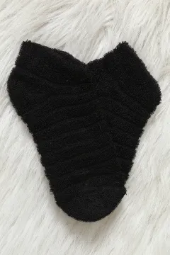 Arc Kız Çocuk Ters Havlu Patik Çorap Siyah